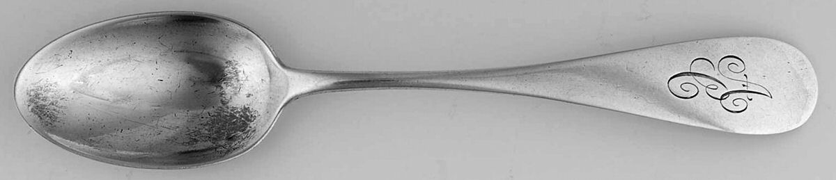 English Antique (Sterling, 1887) Monogram Teaspoon by Durgin-1