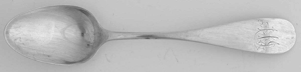 English Antique (Sterling, 1887) Monogram Teaspoon by Durgin-1