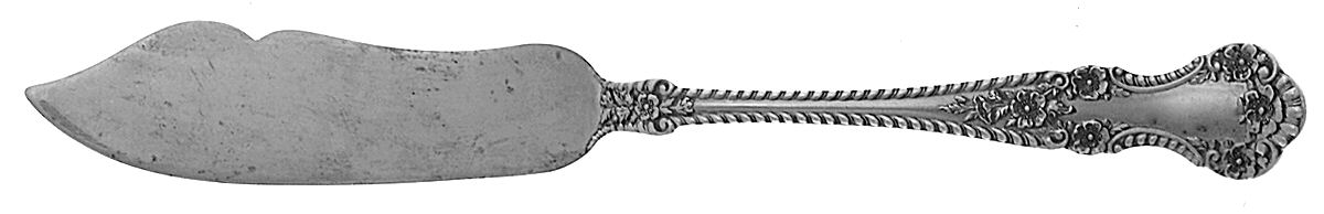 English Rose (Sterling, 1955) Flat Handle Master Butter Knife by Durgin-1
