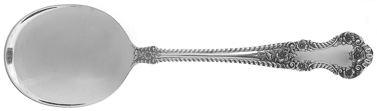 English Rose (Sterling, 1955) Round Bowl Soup Spoon (Cream Soup) by Durgin-1