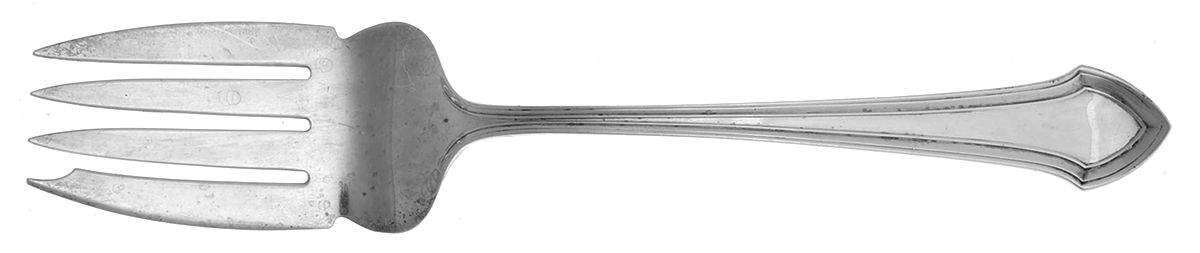 Essex (Sterling, 1911) Medium Solid Cold Meat Serving Fork by Durgin-1