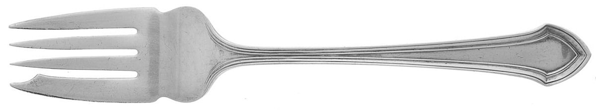 Essex (Sterling, 1911) Small Solid Cold Meat Serving Fork by Durgin-1