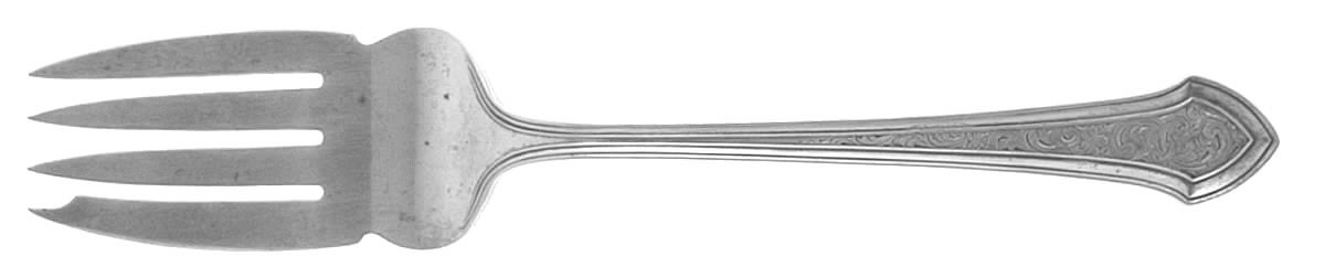 Essex No.5-Engraved (Sterling, 1911) Large Solid Cold Meat Serving Fork by Durgin-1