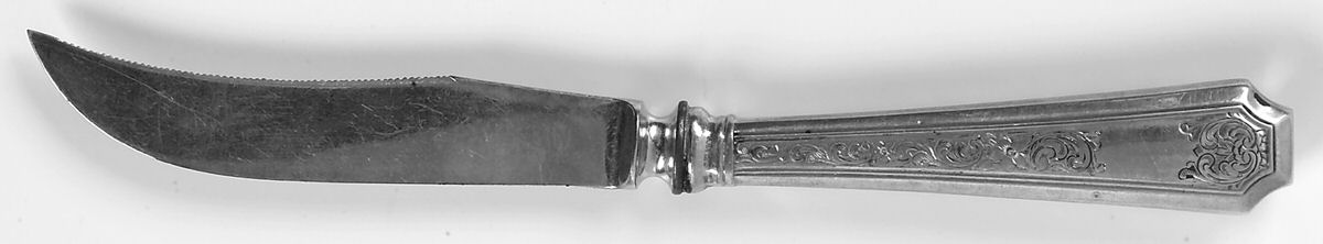 Fairfax No. 4-B-Engv (Sterling, 1910) Orange Knife with Silverplate Blade by Durgin-1