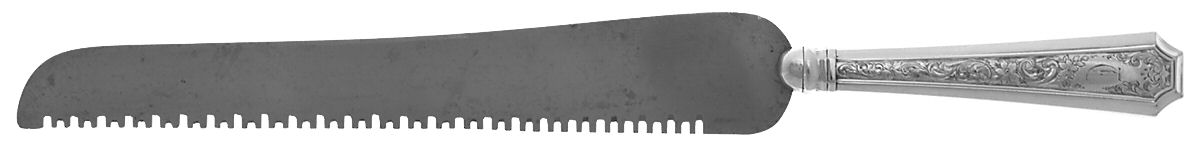 Fairfax No. 4-B-Engv (Sterling, 1910) Bread Knife with Silverplate Blade by Durgin-1