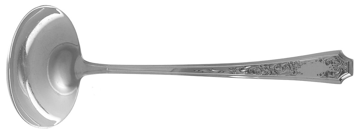 Fairfax No. 4-B-Engv (Sterling, 1910) Solid Piece Cream Ladle by Durgin-1