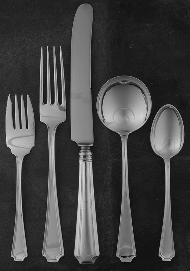Fairfax (Sterling, 1910) 5 Piece Dinner Size Setting by Durgin-1