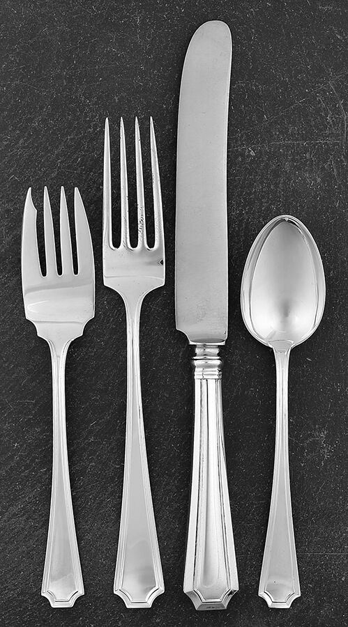 Fairfax (Sterling, 1910) 32  Piece Estate Set by Durgin-1