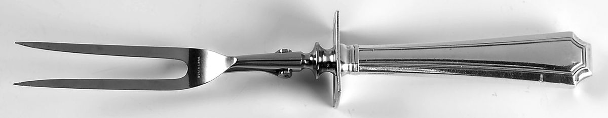 Fairfax (Sterling, 1910) Large Stainless-Prong Roast Carving Fork by Durgin-1