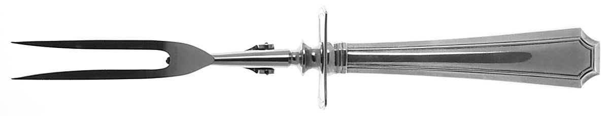 Fairfax (Sterling, 1910) Large Stainless-Prong Roast Carving Fork by Durgin-1