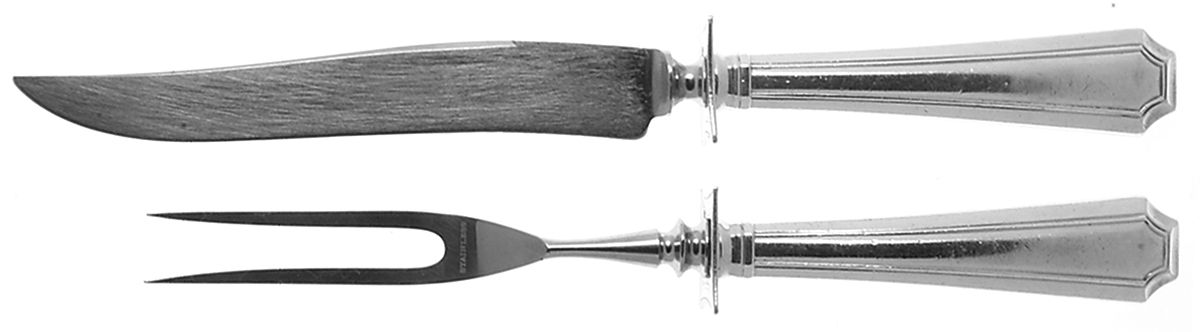 Fairfax (Sterling, 1910) Small Steak 2-Piece Carving Set w/Stainless Blade by Durgin-1