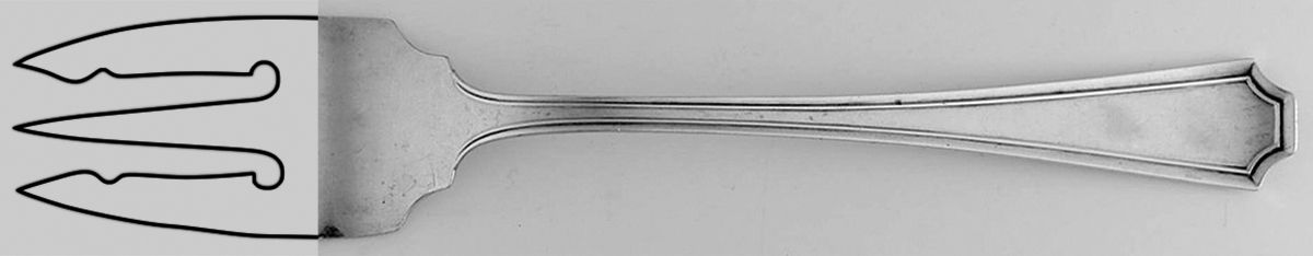 Fairfax (Sterling, 1910) Pastry Fork by Durgin-1
