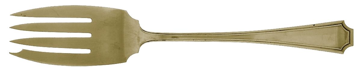 Fairfax (Sterling, 1910) Large Solid Cold Meat Serving Fork by Durgin-1