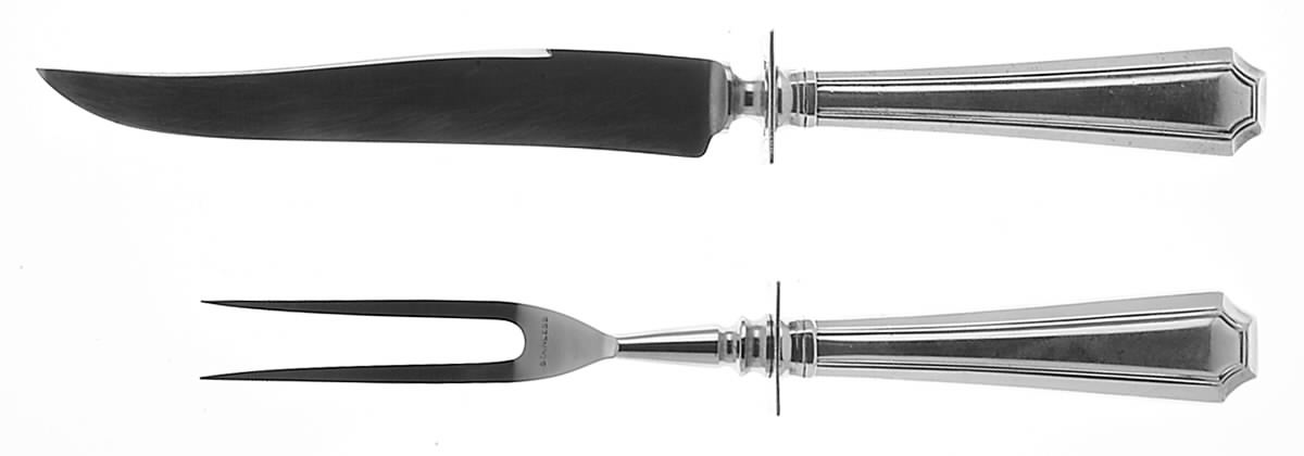Fairfax (Sterling, 1910) Small Stainless Blade 2-Piece Steak Carving Set by Durgin-1