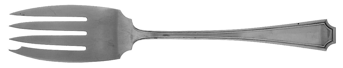 Fairfax (Sterling, 1910) Large Solid Cold Meat Serving Fork by Durgin-1