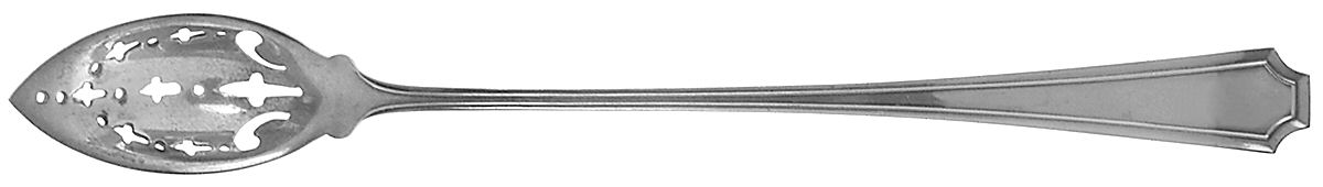 Fairfax (Sterling, 1910) Pierced Bowl Long Handle Olive Spoon by Durgin-1