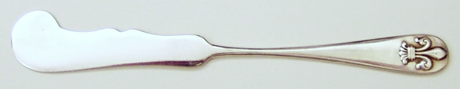 Fleur De Lis (Sterling, 1886) Flat Handle Butter Spreader by Durgin-1