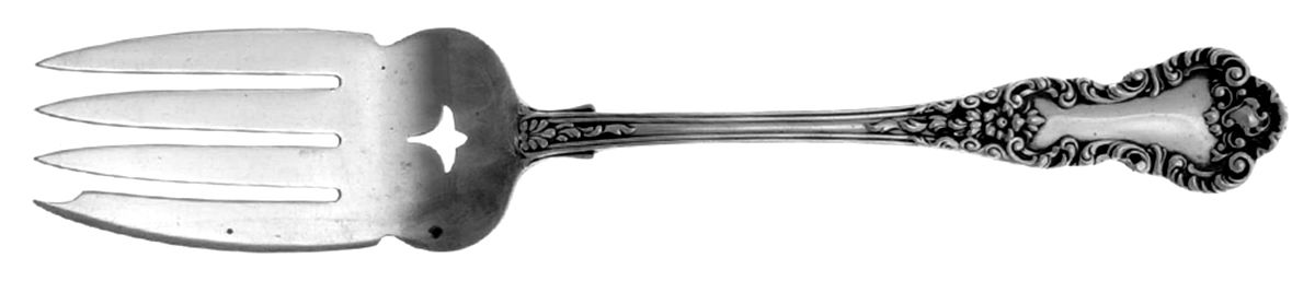 Hampshire (Sterling, 1906) Medium Solid Cold Meat Serving Fork by Durgin-1