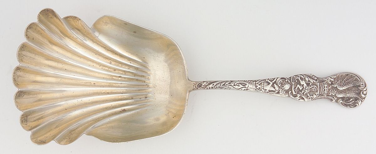 Heraldic (Sterling, 1888) Cracker Spoon by Durgin-1