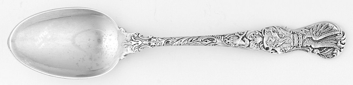 Heraldic (Sterling, 1888) Dessert/Oval Soup Spoon by Durgin-1