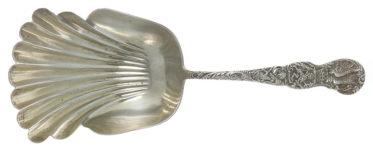 Heraldic (Sterling, 1888) Cracker Spoon by Durgin-1