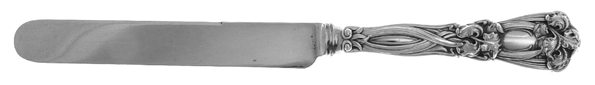 Iris (Sterling, 1900, No Monograms) Blunt Hollow Knife with Bolster by Durgin-1