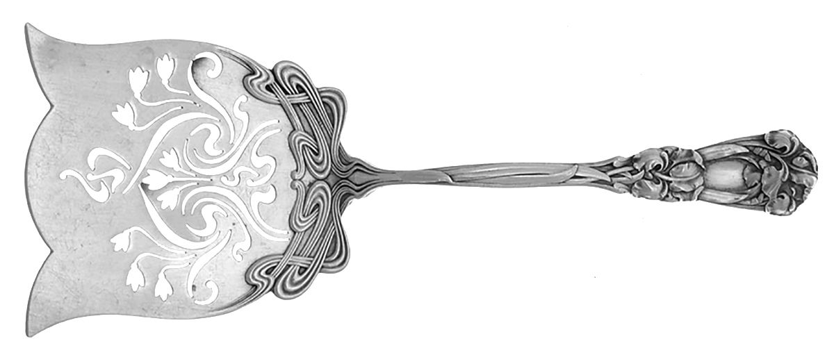 Iris (Sterling, 1900, No Monograms) Small Cucumber Server by Durgin-1