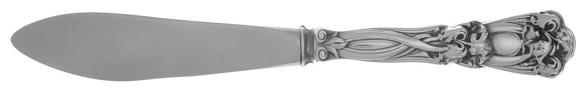 Iris (Sterling, 1900, No Monograms) Hollow Handle Master Butter Knife by Durgin-1