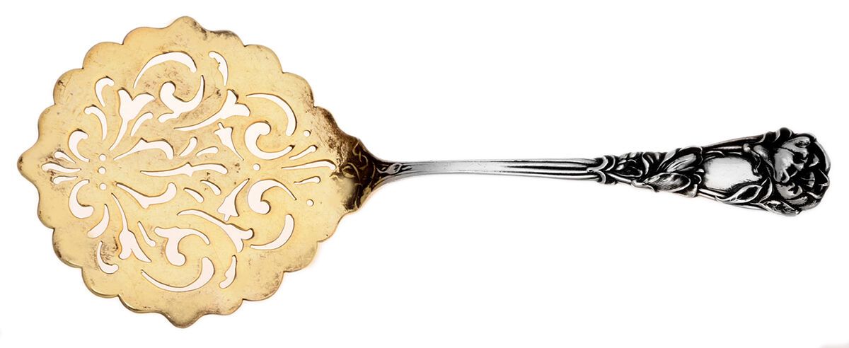 Iris (Sterling, 1900, No Monograms) Small Cucumber Server by Durgin-1