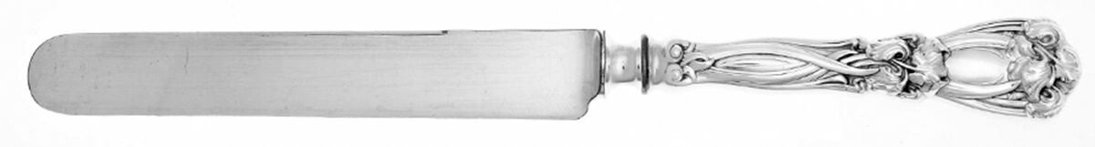 Iris (Sterling, 1900, No Monograms) Blunt Hollow Table Knife with Bolster by Durgin-1