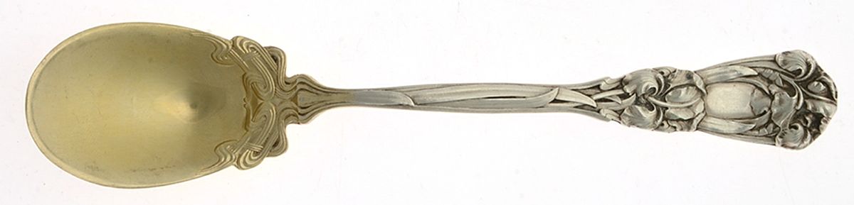 Iris (Sterling, 1900, No Monograms) Ice Cream Spoon Individual by Durgin-1