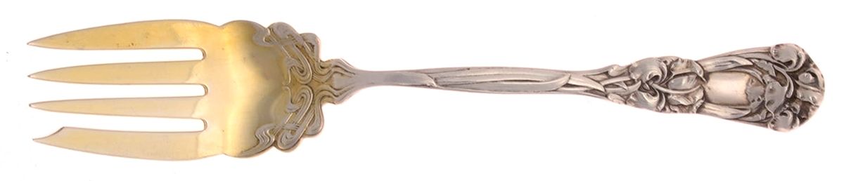 Iris (Sterling, 1900, No Monograms) Individual Salad Fork by Durgin-1