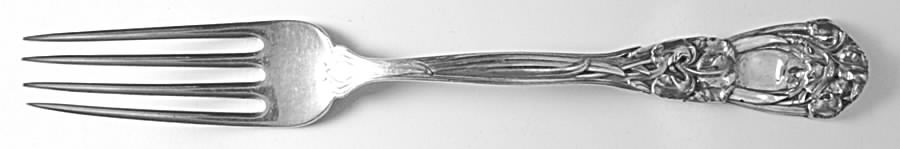 Iris (Sterling, 1900, No Monograms) Fork by Durgin-1