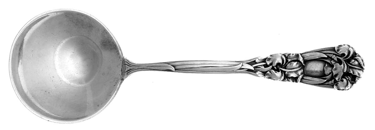 Iris (Sterling, 1900, No Monograms) Spoon-Chocolate/Short Hd-Small by Durgin-1