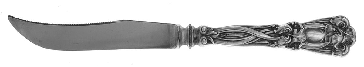 Iris (Sterling, 1900, No Monograms) Individual Fruit Knife with Silverplate Blade by Durgin-1