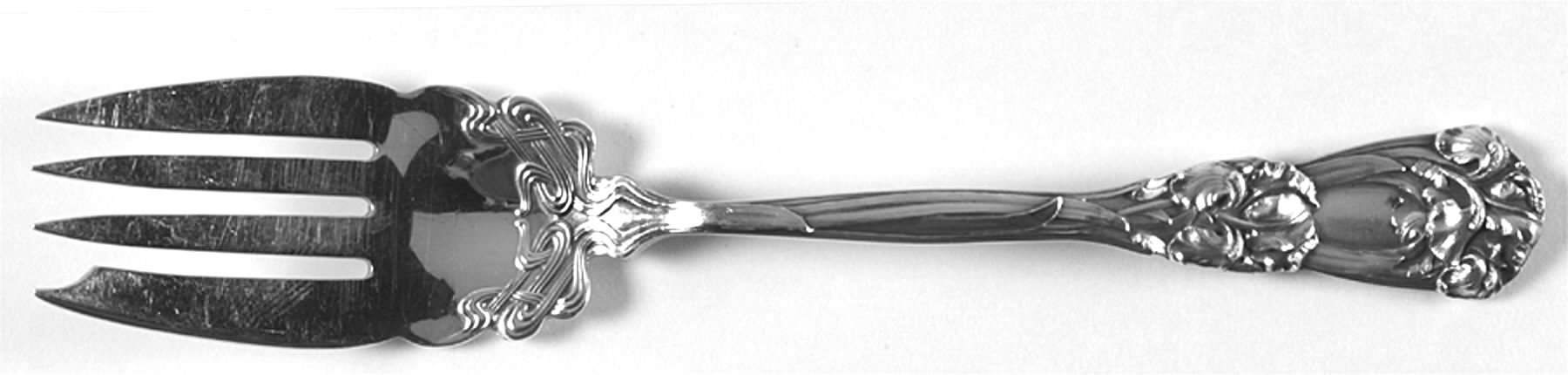 Iris (Sterling, 1900, No Monograms) Individual Salad Fork by Durgin-1