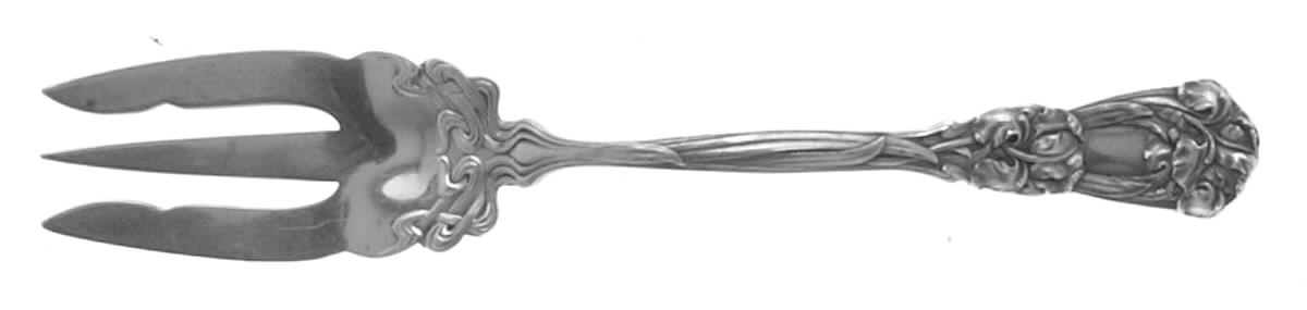 Iris (Sterling, 1900, No Monograms) Pastry Fork by Durgin-1