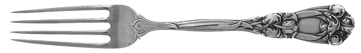 Iris (Sterling, 1900, No Monograms) Fork by Durgin-1