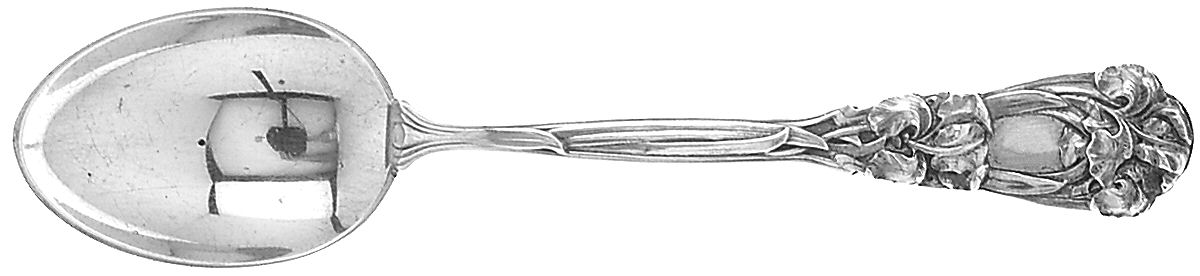 Iris (Sterling, 1900, No Monograms) Demitasse Spoon by Durgin-1