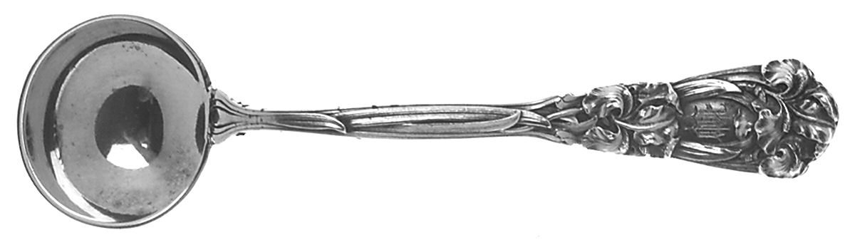Iris (Sterling, 1900, No Monograms) Master Salt Spoon by Durgin-1