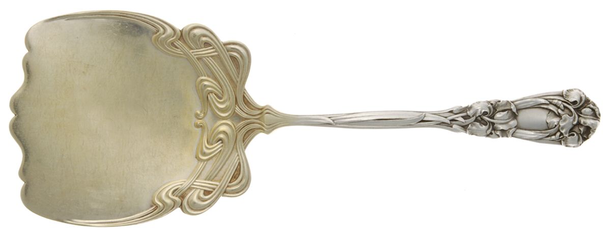 Iris (Sterling, 1900, No Monograms) Solid Waffle Server by Durgin-1