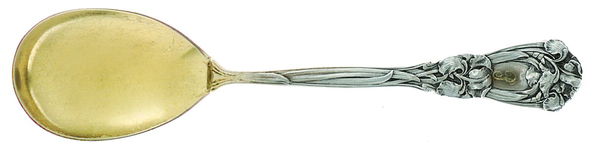Iris (Sterling, 1900, No Monograms) Egg Spoon by Durgin-1
