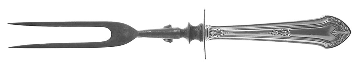 Lenox (Sterling, 1912) Large Stainless-Prong Roast Carving Fork by Durgin-1