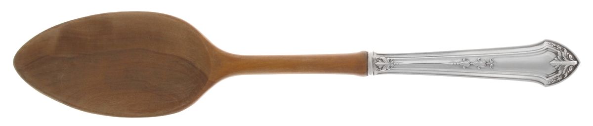 Lenox (Sterling, 1912) Salad Serving Spoon with Wooden Bowl by Durgin-1