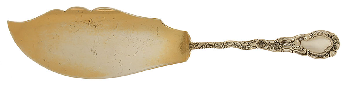 Louis XV (Sterling, 1891) Large Solid Fish Serving Knife by Durgin-1