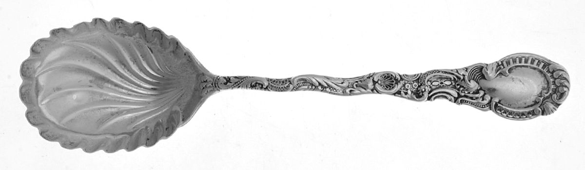 Louis XV (Sterling, 1891) Sugar Shell Spoon by Durgin-1