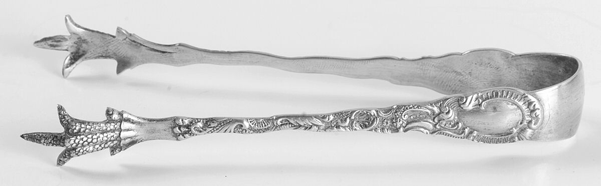 Louis XV (Sterling, 1891) Small Sugar Tongs by Durgin-1