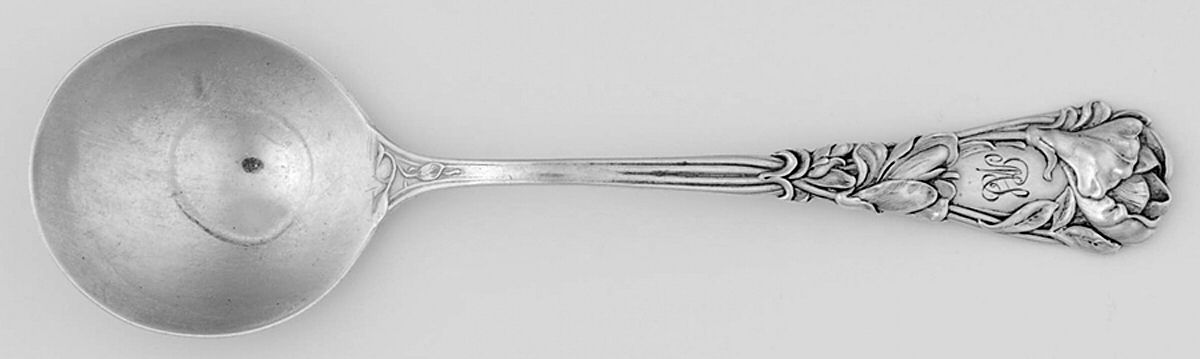 Magnolia (Sterling, 1898) Round Bowl Soup Spoon (Bouillon) by Durgin-1