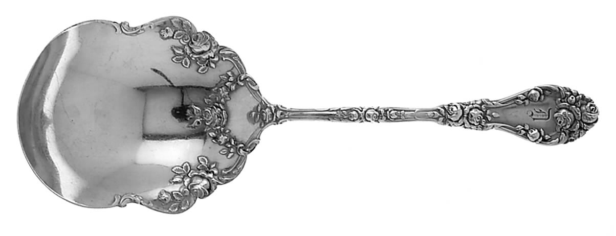 Marechal Niel (Sterling, 1896) Solid Salad Serving Spoon by Durgin-1