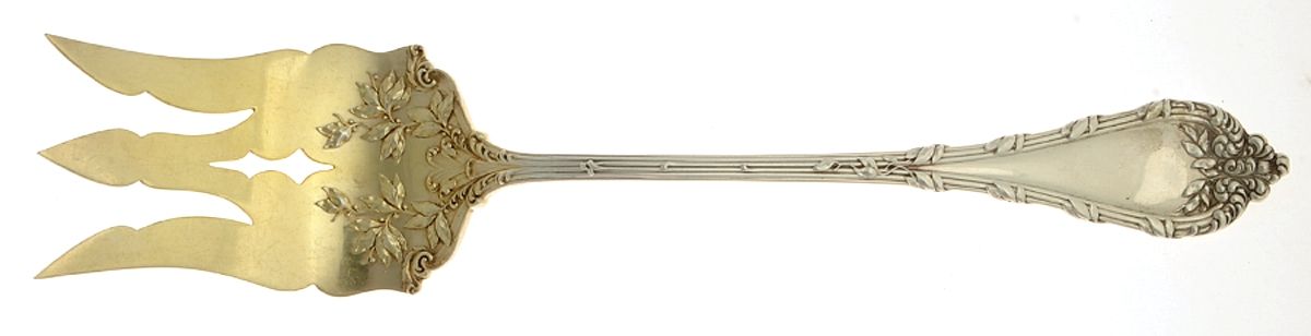 Madame Royale (Sterling, 1897) Oversize Solid Salad Servng Fork by Durgin-1